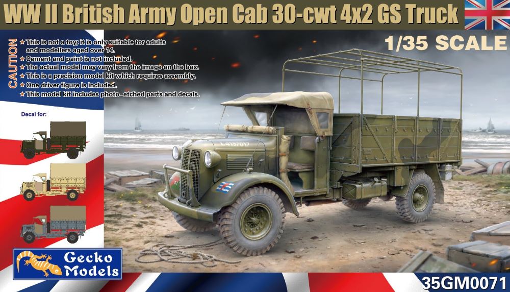 1/35 WWII British Army Open Cab 30cwt 4x2 GS Truck