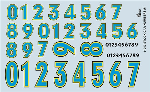 1/24-1/25 Stock Car Numbers #1 (Blue)