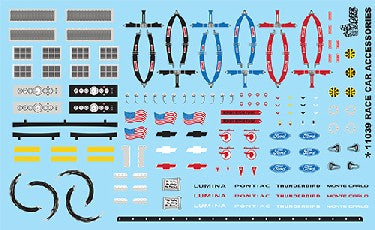 1/24-1/25 Race Cars Accessories - Emblems, Seatbelts, Gauges, etc.