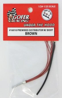 1/24-1/25 Brown Prewired Distributor w/Aluminum Plug & Boot