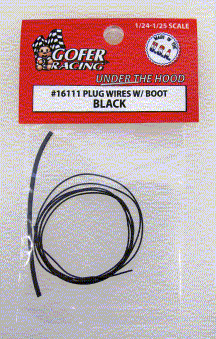 1/24-1/25 Black Plug Wire 2ft. w/Boot