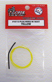 1/24-1/25 Yellow Plug Wire 2ft. w/Boot