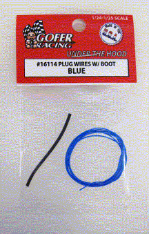 1/24-1/25 Blue  Plug Wire 2ft. w/Boot