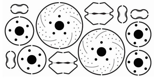 1/24-1/25 15" Dia. Photo-Etch Disk Brakes (2 Sets)