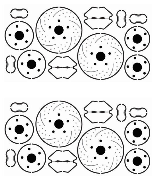 1/24-1/25 15" Dia. Photo-Etch Disk Brakes (4 Sets)