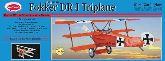 20" Wingspan Fokker Dr1 Triplane Laser Cut Kit