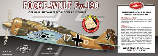 25-3/4" Wingspan Fw190 Laser Cut Kit