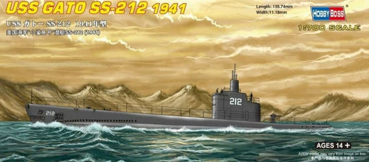 1/700 USS Gato SS212 Submarine 1941