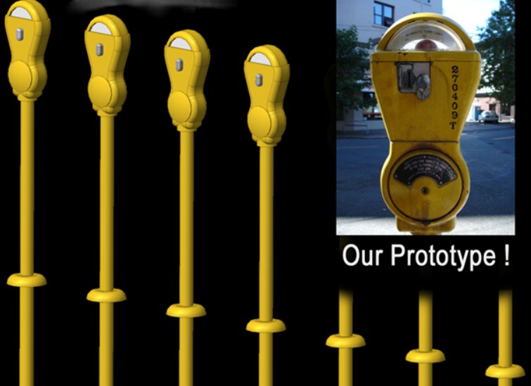 N Yellow Parking Meters (14)