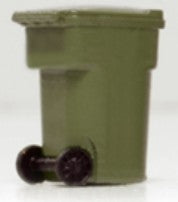 HO Olive Green Yard Trash Cans (6)
