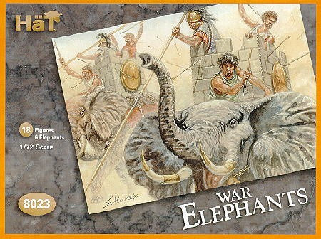 1/72 War Elephants (6 w/18 Figs)