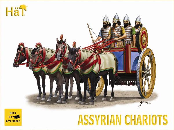 1/72 Assyrian Chariots (3 Sets: Chariot, 4ea Figs & Horses)