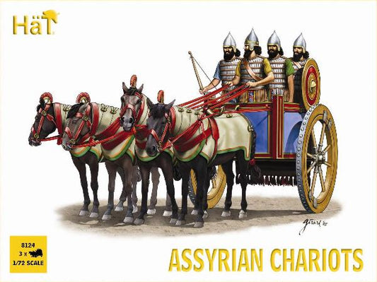 1/72 Assyrian Chariots (3 Sets: Chariot, 4ea Figs & Horses)