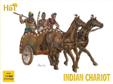 1/72 Indian Chariot & Warriors (3 Sets: Chariot, 2 Horses & 5 Figs)