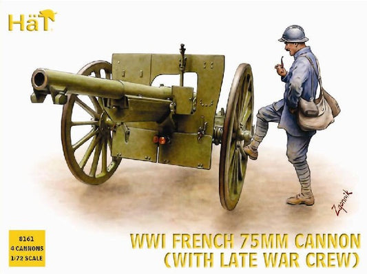 1/72 WWI Late French Artillery (48 w/4 75mm Cannons)