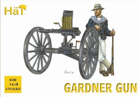 1/72 Colonial Wars Gardner Gun (4 w/24 Figs)