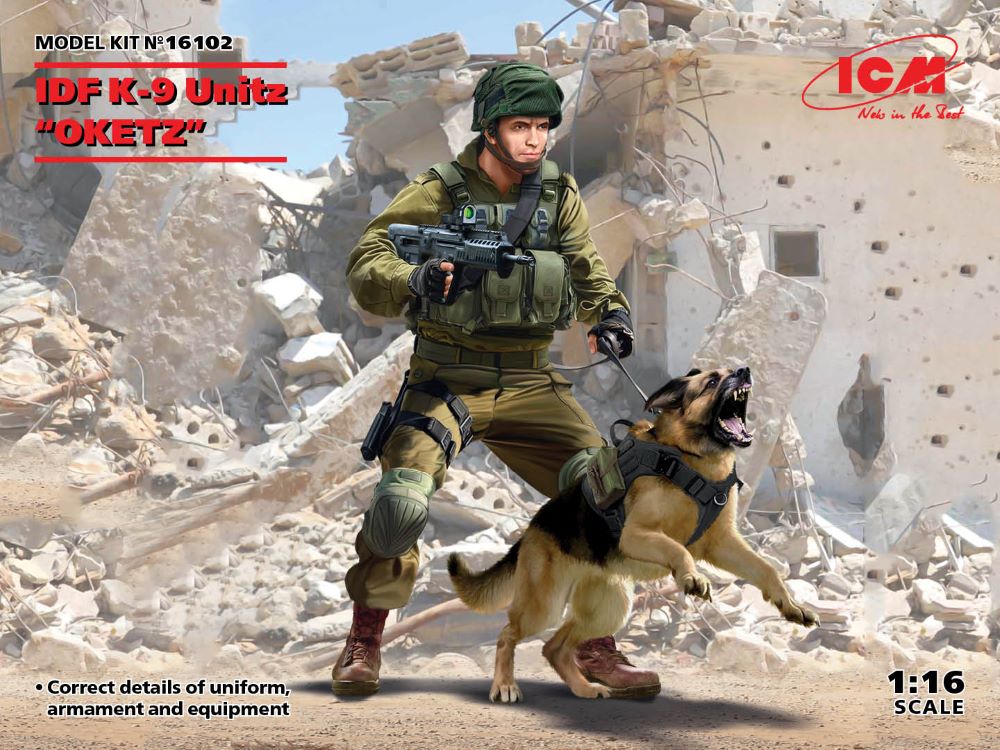 1/16 IDF K9 Unit OKETZ Soldier w/Dog