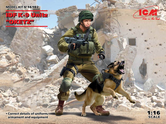 1/16 IDF K9 Unit OKETZ Soldier w/Dog