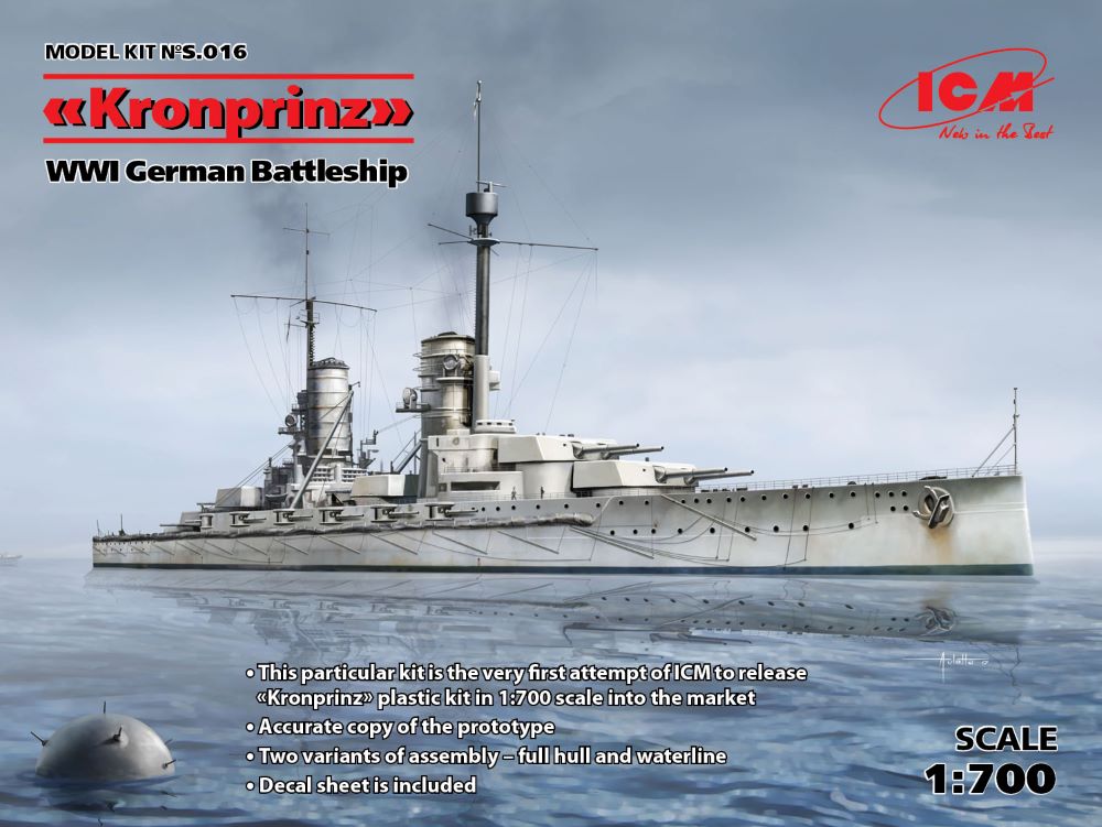 1/700 WWI German Kronprinz Battleship