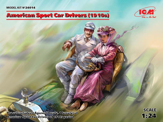 1/24 American Male/Female Sport Car Drivers 1910's (2)