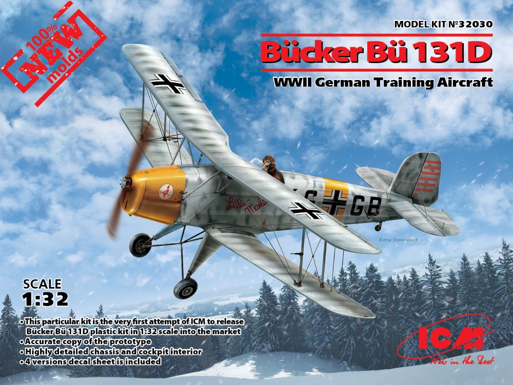 1/32 WWII German Bucker Bu131D Training Aircraft