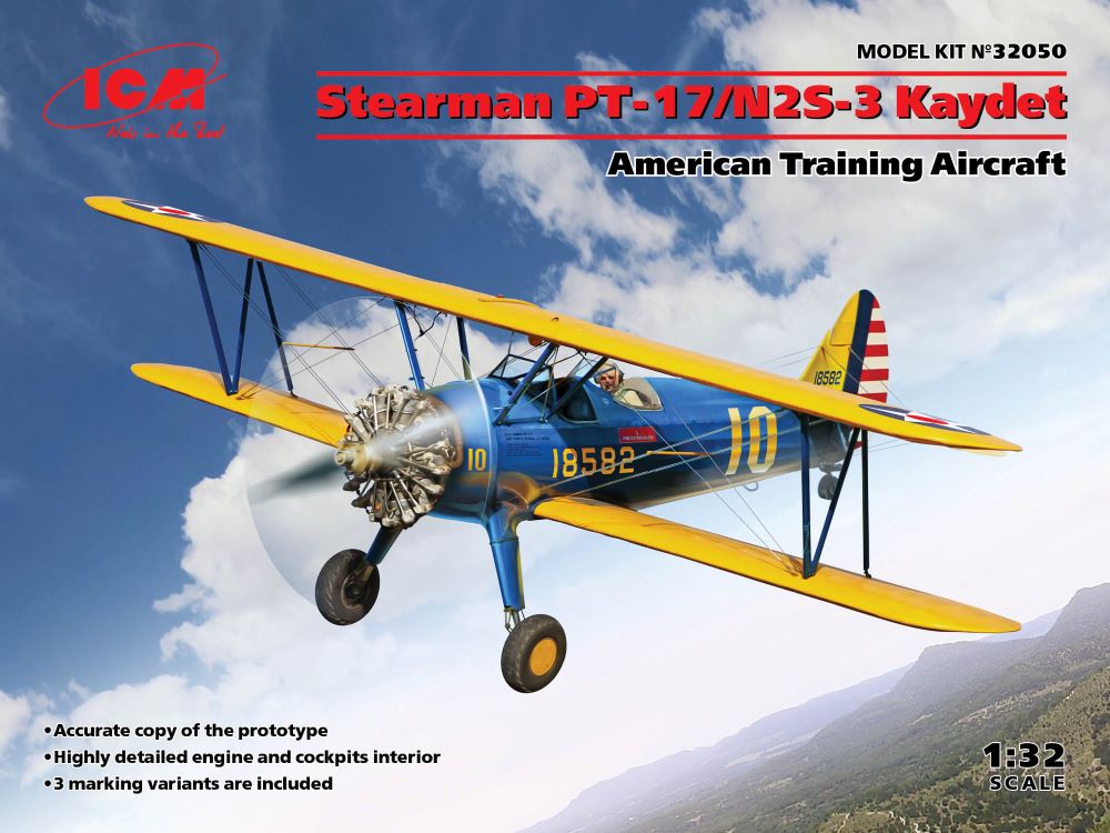 1/32 Stearman PT17/N2S3 Kaydet American Training Aircraft