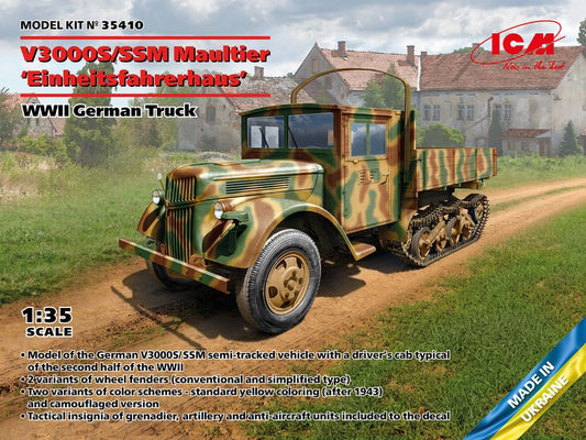 1/35 WWII German V3000S/SSM Maultier Einheitsfahrerhaus Truck