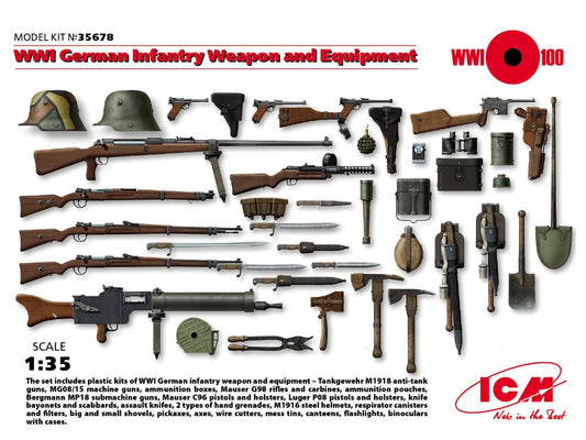 1/35 WWI German Infantry Weapon & Equipment