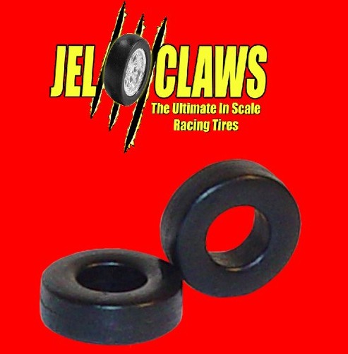 1/64 Jel Claws Rubber Racing Tires for Aurora Dune Buggy (front/rear) & Hot Rod (rear) (10)