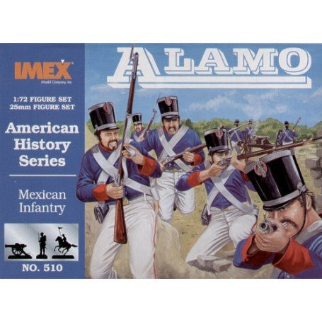 1/72 Alamo Mexican Infantry (46, 1 horse)