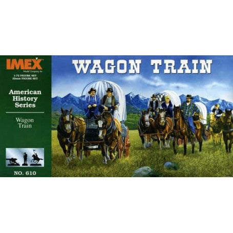 1/72 Wagon Train (8 Conestoga wagons, chuck wagon, prairie schooner, 30 figs & acc.)