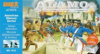 1/72 Alamo Defenders (50), Mexican Infantry (45 foot, 1 mtd/Cavalry), Horses & Artillery