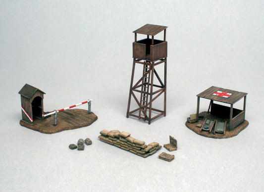 1/72 WWII Battlefield Buildings (First-Aid Post, Check Point & Tower)