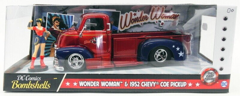 1/24 DC Comics 1952 Chevy COE Pickup Truck w/Wonder Woman Figure