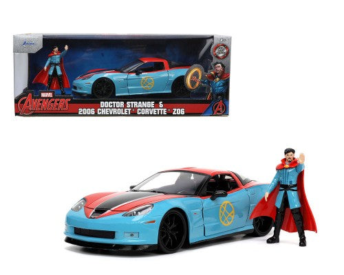 1/24 Marvel Avengers 2006 Chevrolet Corvette Z06 Car w/Dr. Strange Figure