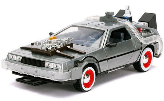 1/24 Back to the Future Part III DeLorean Car Time Machine Lighted