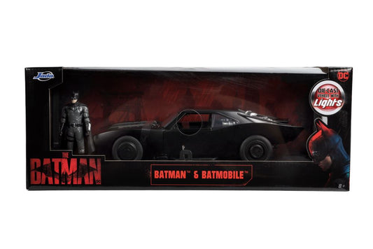 1/18 2022 The Batman Batmobile Lighted w/Batman Figure