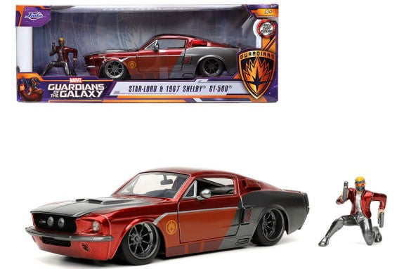 1/24 Guardian of the Galaxy 1967 Mustang Shelby GT500 Car w/Star Lord (Quill) Figure