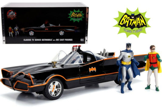 1/18 Classic TV Series 1966 Batmobile Lighted w/Batman & Robin Figures