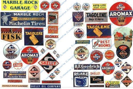 HO 1930-50's Vintage Gas Station Signs Skelly (50)