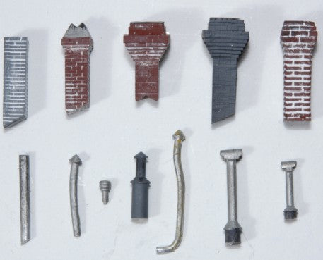 HO Chimneys & Stovepipes (12pc)
