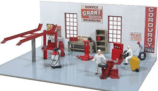 HO Gas Station Interior Equipment (16pc)