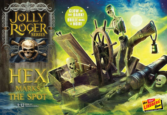 1/12 Jolly Roger Hex Marks the Spot: Pirate ship on Ship Wreck Deck Glow-in-the-Dark (D)