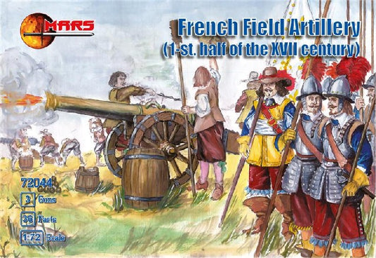 1/72 1st Half XVII Century French Field Artillery (36) w/Cannons (3)