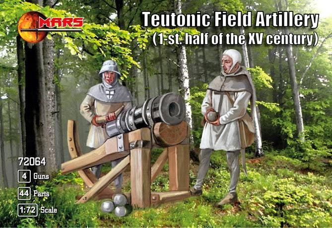 1/72 1st Half XV Century Teutonic Field Artillery (16) w/Guns (4)