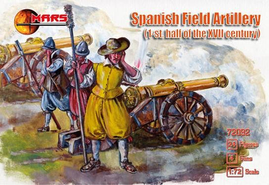 1/72 1st Half XVII Century Spanish Field Artillery (24) w/Guns (4)