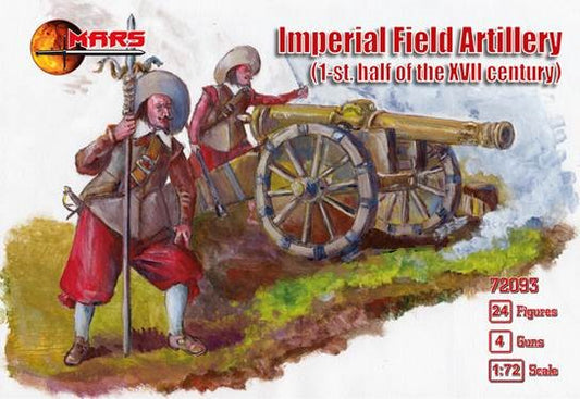 1/72 1st Half XVII Century Imperial Field Artillery (24) w/Guns (4)