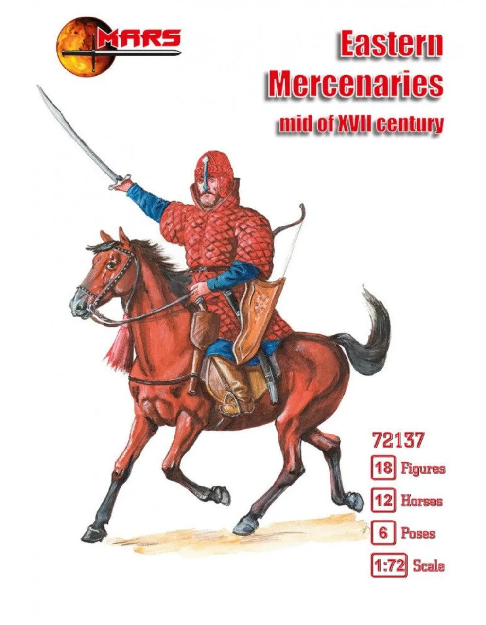 1/72 Mid XVII Century Eastern Mercenaries (18 w/12 Horses)