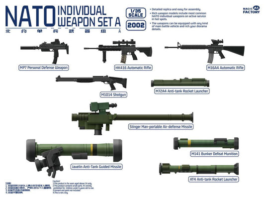 1/35 NATO Individual Weapons Set A (2 each of 9 different)
