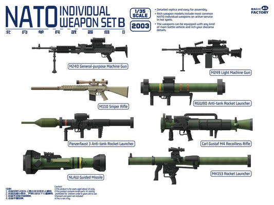 1/35 NATO Individual Weapons Set B (2 each of 8 different)